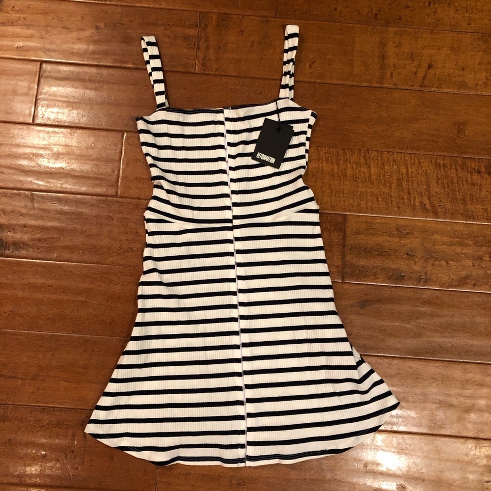 Reformation Striped Mini Dress